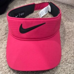 Nike Bright Pink Sports Visor with Black Swoosh